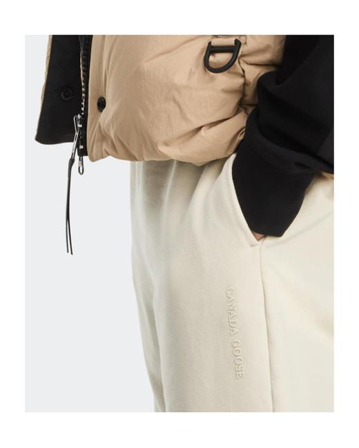 Canada Goose White Cotton Drawstring Sweatpants