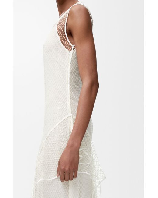 Loewe White Fishnet Dress