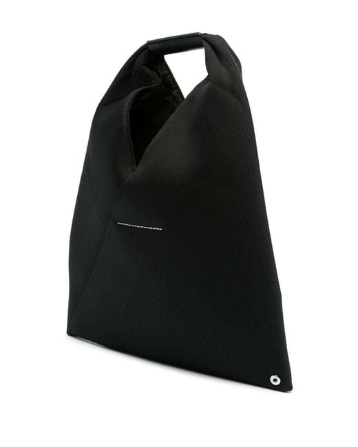 MM6 by Maison Margiela Black Small Japanese Open Top Tote Bag