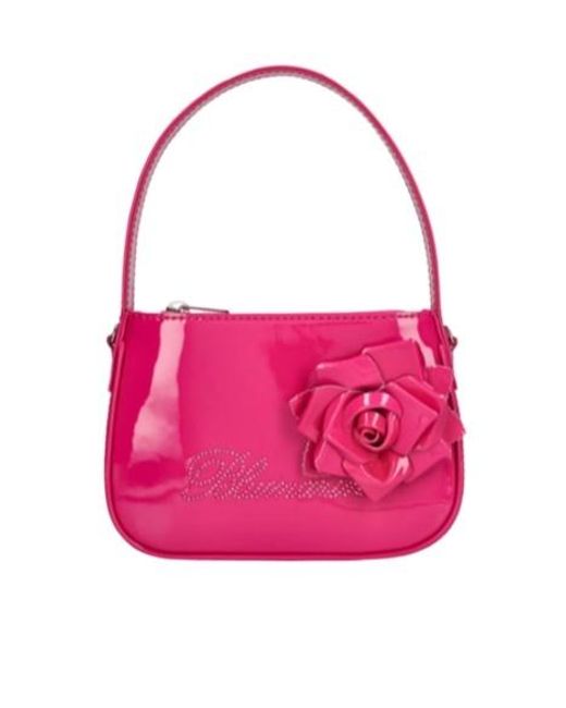 Blumarine Pink Logo Shoulder Bag