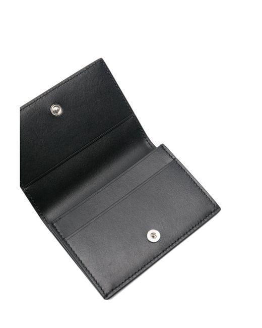 Jil Sander Black Logo-Stamp Card Holder for men