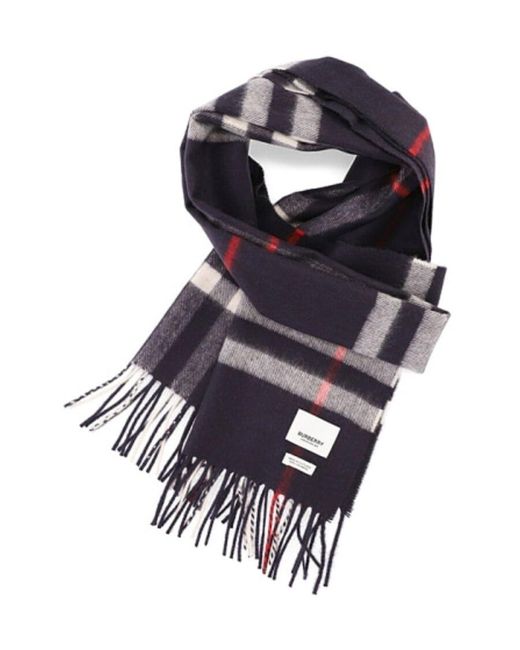 Burberry Blue Mega Checked Scarf for men
