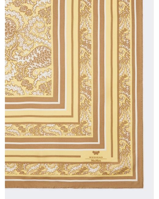 Weekend by Maxmara Natural Square Silk Scarf