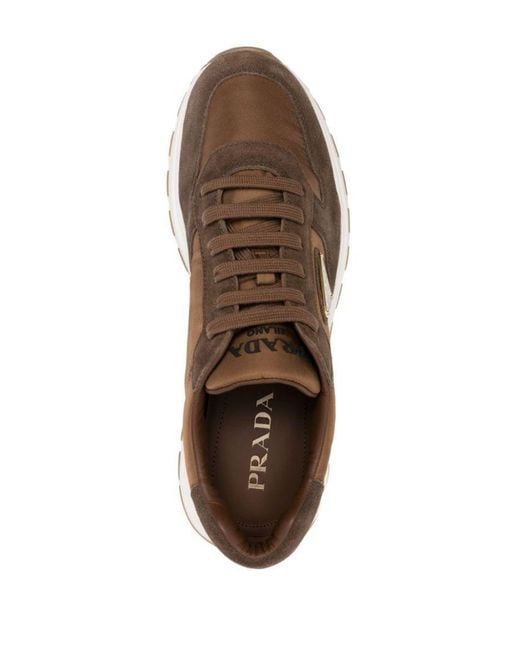Prada Brown Prax 01 Sneakers for men