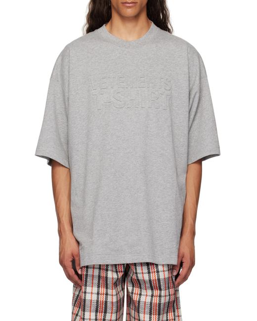 Vetements Gray Short-Sleeved T-Shirt for men