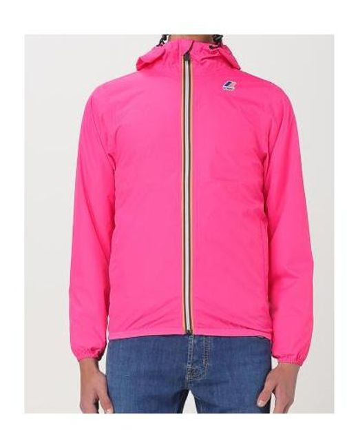 K-Way Pink Le Vrai 4.0 Claude Hooded Jacket