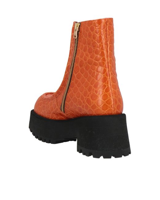 Marni Orange Solid Color Ankle Boots