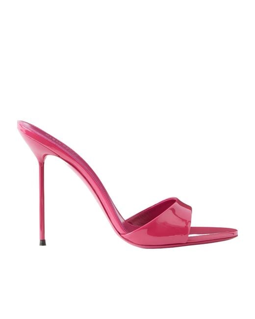 Paris Texas Pink Patent-Leather Mules