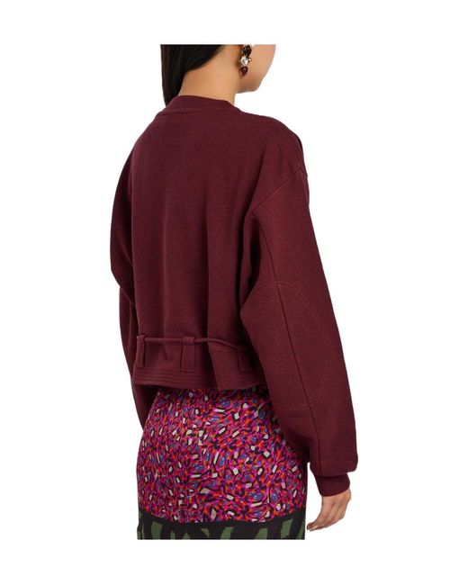 Dries Van Noten Purple Hasterfiela Drawstring Cotton Sweatshirt