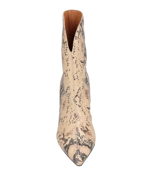 Isabel Marant White Snake Print Ankle Boots