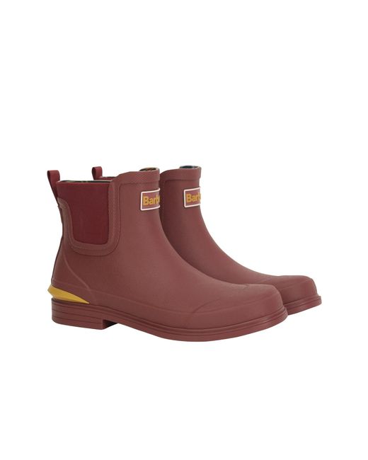 Barbour Red Chelseastyle Short Rain Boot