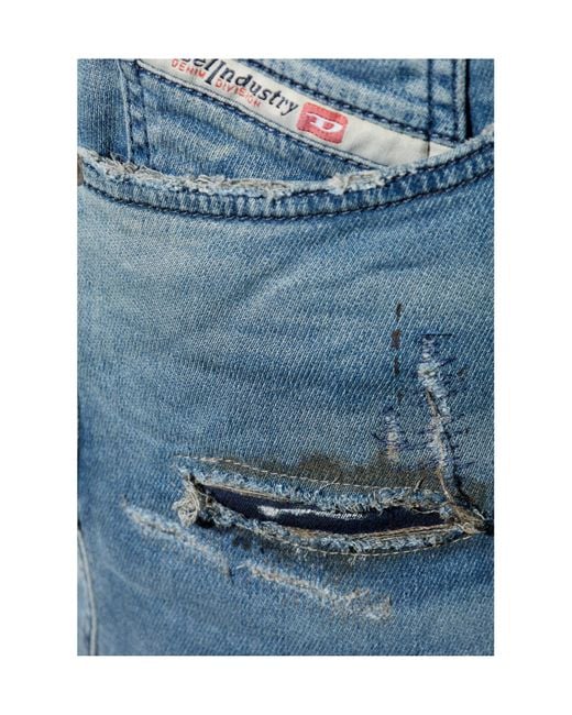 DIESEL Blue 2032 D-Krooley-B-Jogg Distresse Jeans for men