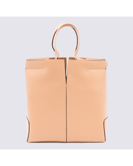 Tod's Natural Di Bag Folio Small Top Handle Bag
