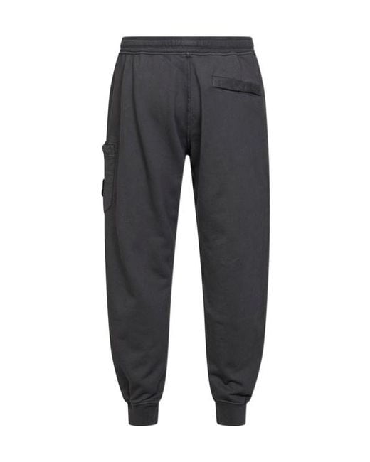 Stone Island Gray Elastic-Waist Athletic Pants for men