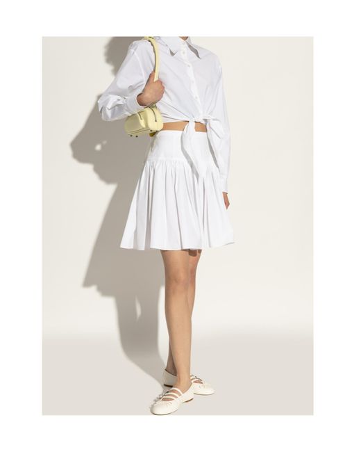 Stuart Weitzman White Celeste Ballet Flats