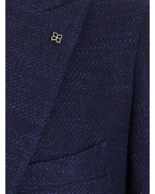 Tagliatore Blue Long-Sleeve Blazer for men