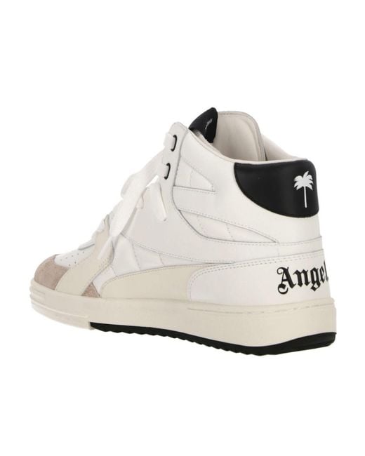 Palm Angels White University Mid for men