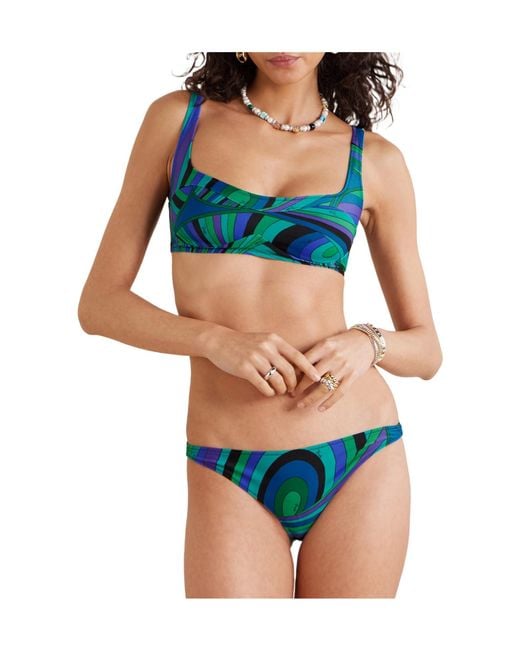 Emilio Pucci Blue Printed Bikini Briefs