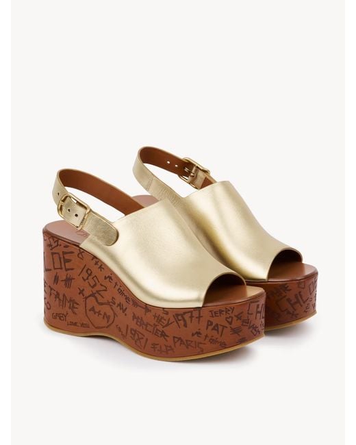 Chloé Brown Chloé Maxime Platform Heeled Sandals