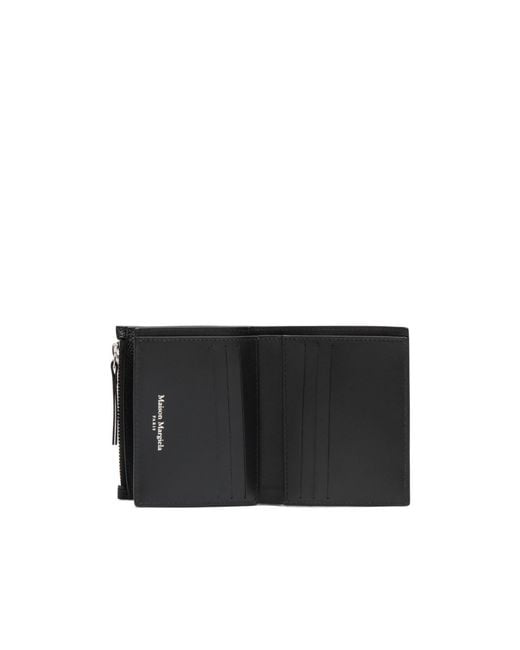 Maison Margiela Black Four-Stitch Wallet for men