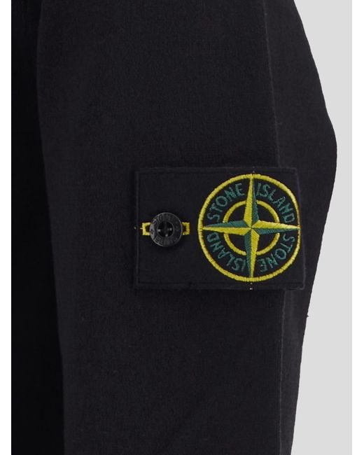Stone Island Blue Logo Patch Crewneck Knitted Jumper for men