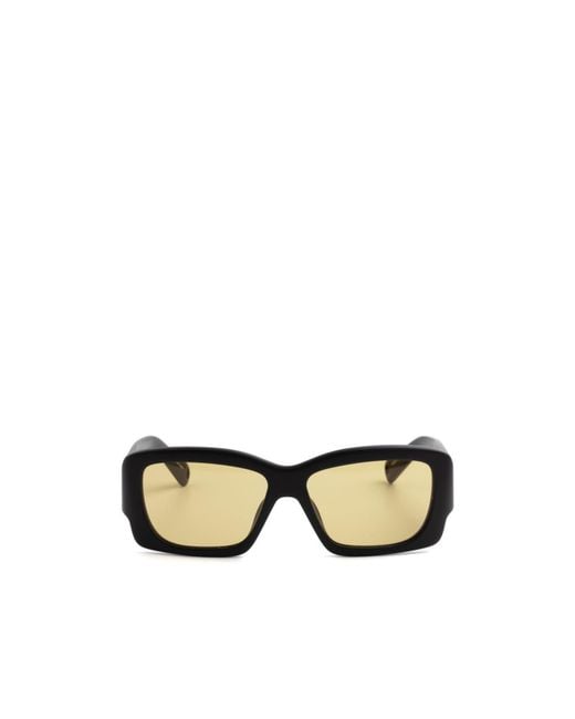 Jacquemus White Rectangle-Frame Sunglasses for men