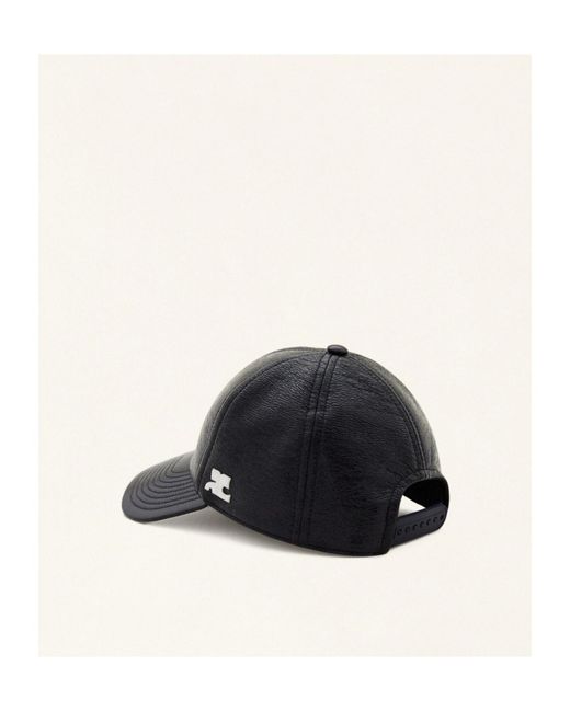 Courreges Black Logo-Patch Baseball Cap