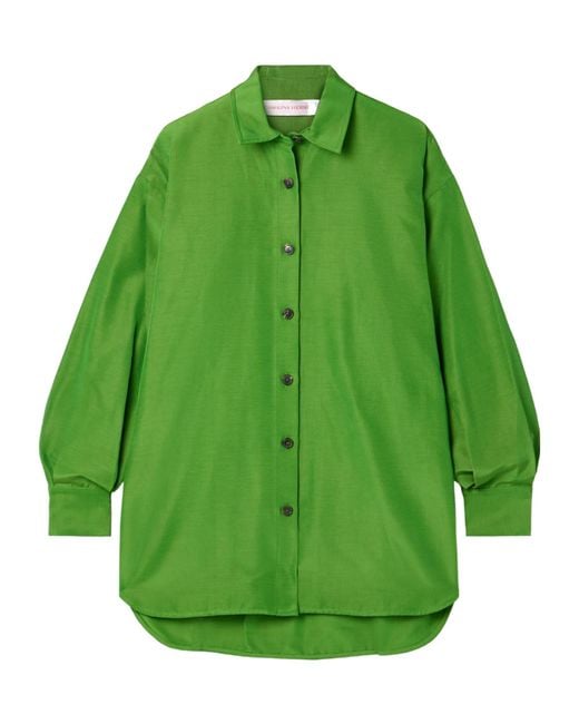 Carolina Herrera Green Long-Sleeved Shirt