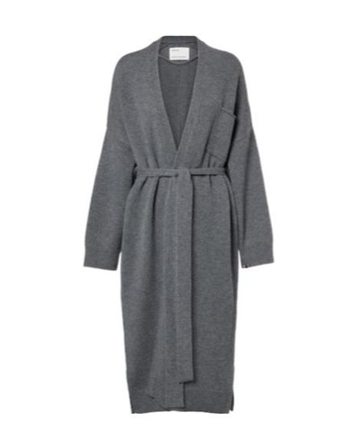 Extreme Cashmere Gray Wrap Cardigan