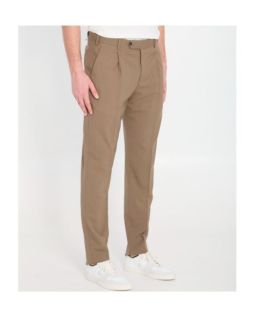 Pt Pantaloni Gray Pt Torino Union Pleated Straight-Leg Pants for men