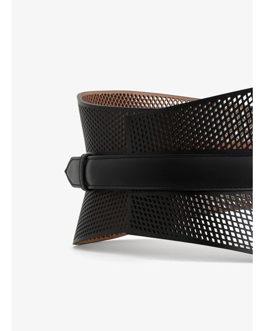 Alaïa Black Alaïa Neo Bustier Perforated Belt
