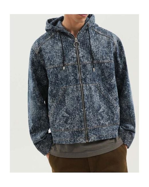 1989 STUDIO Blue Acid-Wash Denim Coat for men