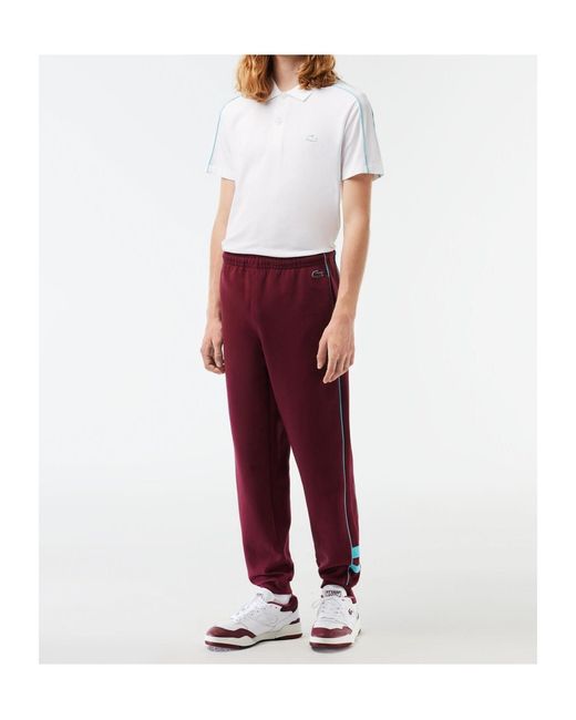 Lacoste Purple Colored Cuffed Sweatpants for men
