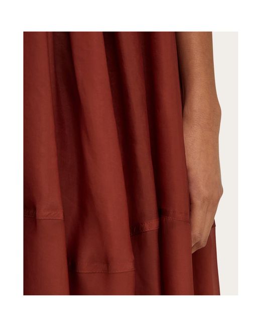 Ferragamo Red Voluminous Bustier Dress