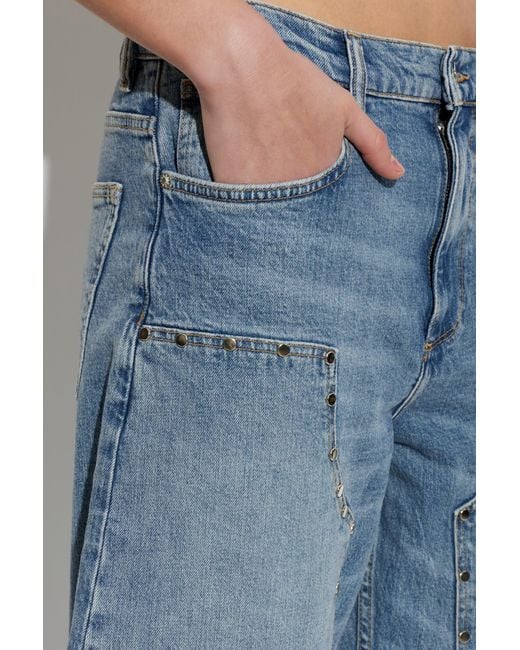 AllSaints Blue Belt Loop Jeans
