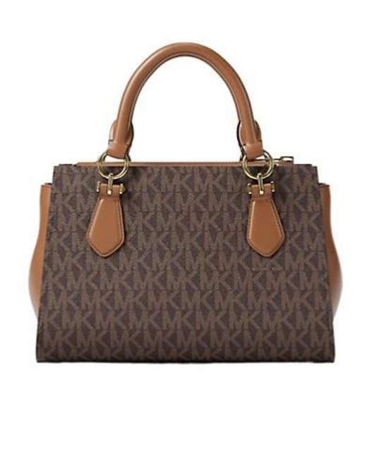 Michael Kors Brown Marilyn Small Signature Logo Messenger Bag