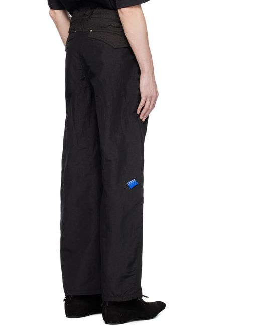 Adererror Black Belt Loops Slacks for men
