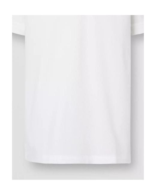 Burberry White Logo Embroidered Short-Sleeved Polo Shirt for men