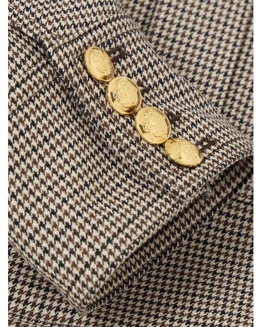 Nili Lotan Green Lourde Houndstooth Short Casual Jacket