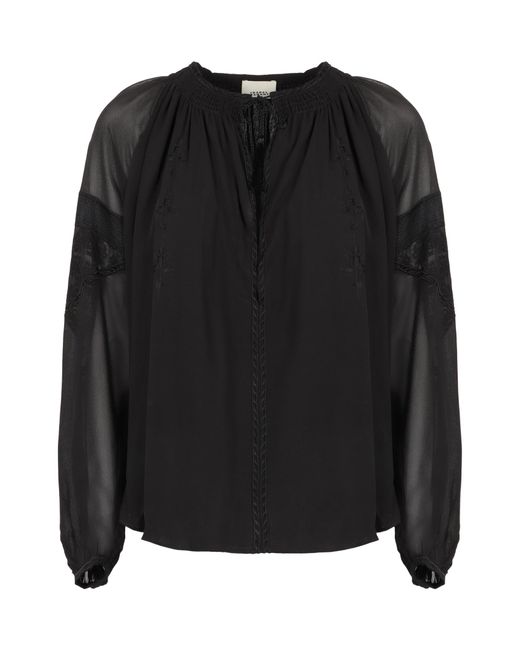 Isabel Marant Black Oris Long-Sleeved Top