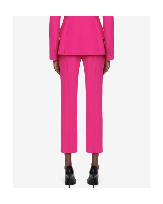 McQueen Pink Slim Fit Tailored Trousers