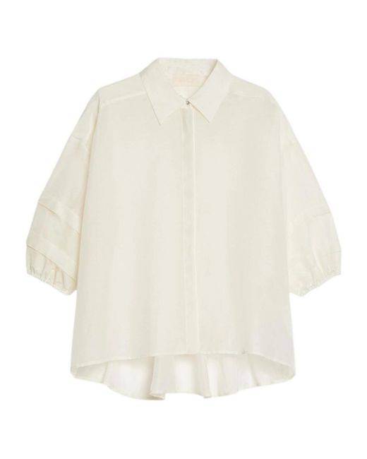 iBlues White Silk-Blend Shirt