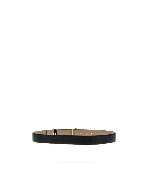 Fendi White Ff Plaque Reversible Buckle Belt