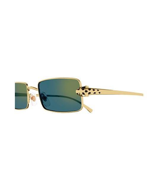 Cartier Green Rectangle Frame Sunglasses for men