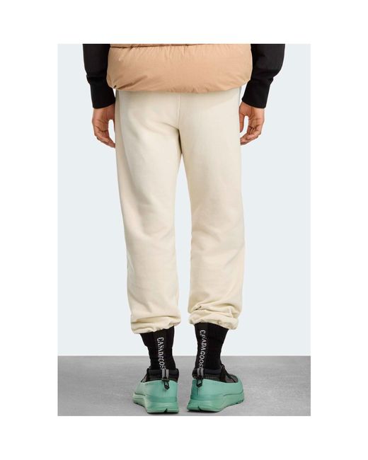Canada Goose White Cotton Drawstring Sweatpants