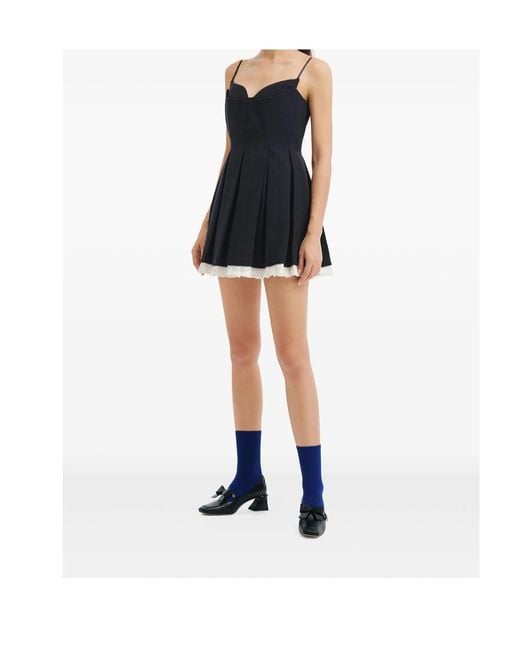ShuShu/Tong Blue Shushu/Tong Pleated Sweetheart Dress