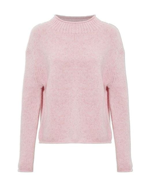 Lisa Yang Pink Nariel Ribbed Knitted Sweater