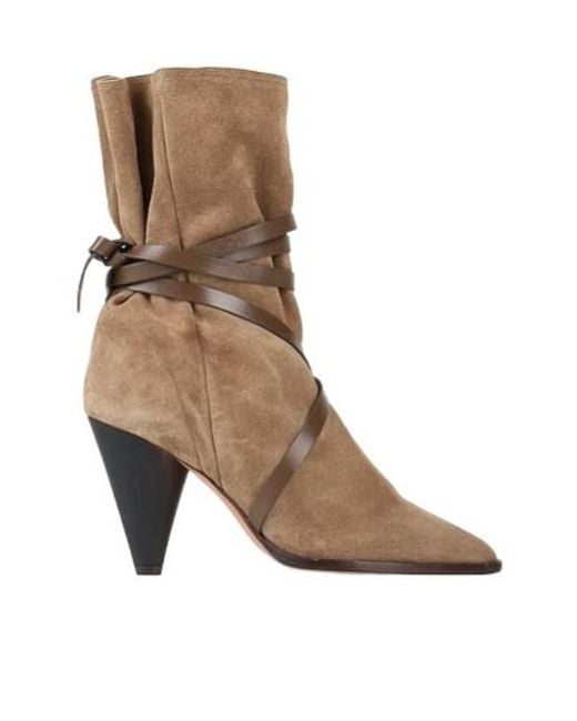 Isabel Marant Brown Plain Colour Ankle Boots