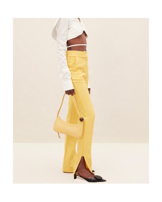 Jacquemus Yellow Le Pantalon Tibau High-Waisted Trousers