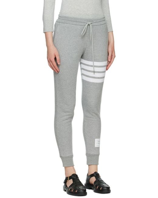 Thom Browne Gray 4-Bar Classic Sweatpants